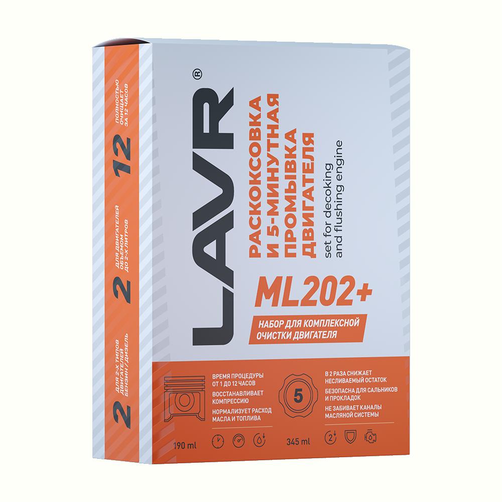 Набор:Раскоксовывание LAVR ML-202+Промывка двигателя Motor Flush 0,185/0,33 л. Ln2505